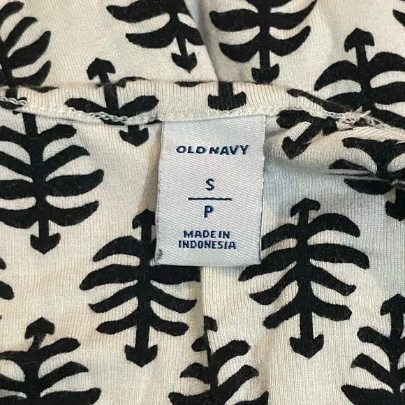 Old Navy Maxi Dress White with Black Print Size Small - Picture 4 of 5